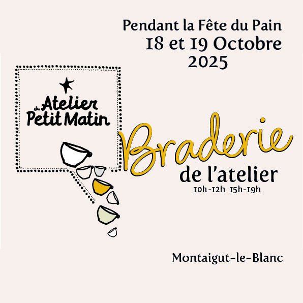 Braderie de l'atelier 18 et 19/10/2025 Braderie de l'atelier 18 et 19/10/2025